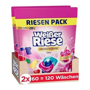Weißer Riese AROMATHERAPIE Color Good Mood ORCHIDEE Waschmittel Caps, 2x 60 St.