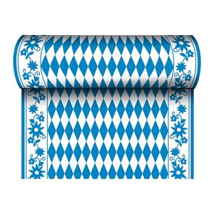 STARPAK Tischläufer soft selection blau, weiß 40,0 cm x 24,0 m, 1 Rolle