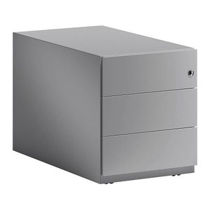 BISLEY Note Rollcontainer silber 3 Auszüge 42,0 x 77,5 x 49,5 cm