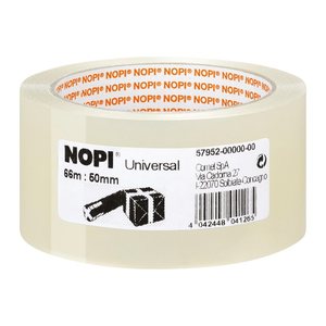 NOPI Packband Universal (4040) transparent 50,0 mm x 66,0 m 1 Rolle