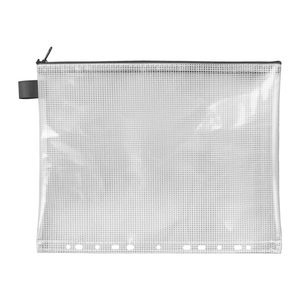 VELOFLEX Reißverschlussbeutel 25,0 x 31,9 cm transparent/schwarz 0,26 mm, 1 St.