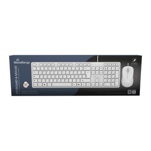 MediaRange MROS276 Tastatur-Maus-Set kabelgebunden weiß