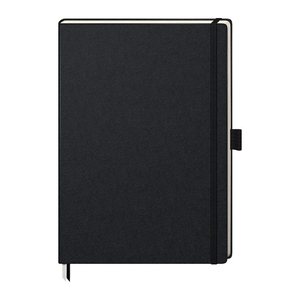 BRUNNEN Notizbuch KOMPAGNON DIN A4 punktkariert, schwarz Hardcover 192 Seiten, 1 St.