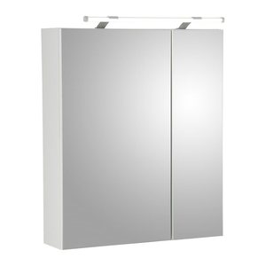 MÖBELPARTNER Spiegelschrank Dorina 125095 weiß glanz 60,0 x 16,0 x 75,7 cm