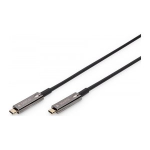 DIGITUS USB-C/USB-C Glasfaserkabel AK-330160-150-S 10,0 m schwarz, 1 St.