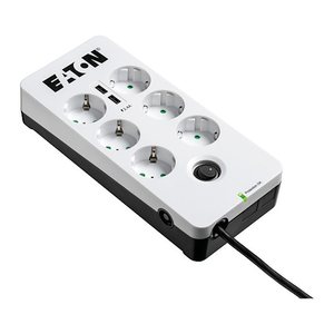 EATON Protection Box 6 USB DIN 6-fach Steckdosenleiste mit Überspannungsschutz weiß