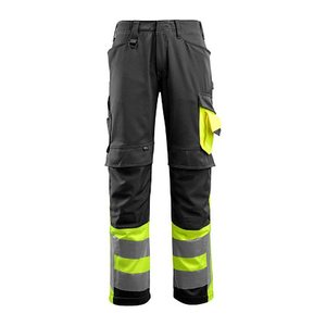 MASCOT® unisex Warnschutzhose Leeds schwarz, gelb Größe 48