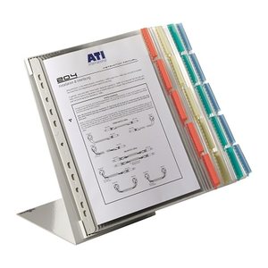 DURABLE Sichttafelsystem Tischständer 568800 DIN A4 farbsortiert mit 20 St. Sichttafeln, 1 St.