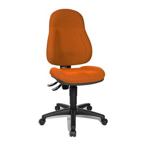Topstar Bürostuhl Wellpoint 10, 8050 BC4 Stoff orange, Gestell schwarz