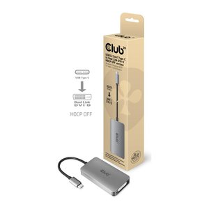 Club3D Adapter USB 3.2 Typ C > DVI-D HDCP Off aktiv St/Bu retail