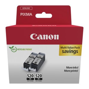 Canon PGI-520 BK Twin-Pack schwarz Druckerpatronen, 2er-Set