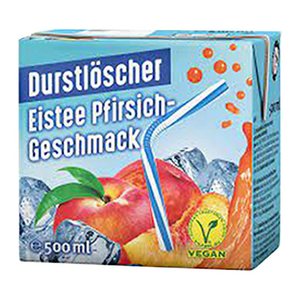 DURSTLÖSCHER Eistee Pfirsich Fruchtsaftgetränk 12x 0,5 l