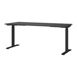 GERMANIA JET höhenverstellbarer Schreibtisch grafit rechteckig, T-Fuß-Gestell schwarz 180,0 x 80,0 cm