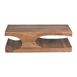WOHNLING Couchtisch rechteckig Massivholz akazie 118,0 x 70,0 x 38,0 cm, 1 St.