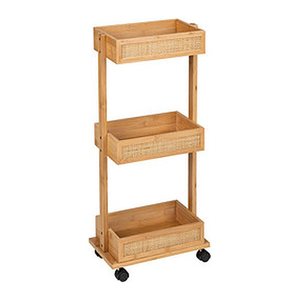 WENKO Etagenwagen Allegre braun 18,5 x 32,0 x 71,5 cm