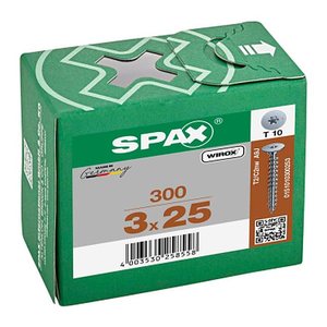 SPAX® Rückwandschrauben T10 Flachkopf WIROX 0151010300253 3 mm x 25 mm, 300 St.