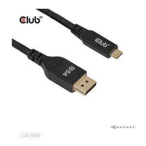 Club3D Kabel USB Typ C <-> DP 2.1 2m 8K120Hz St/St