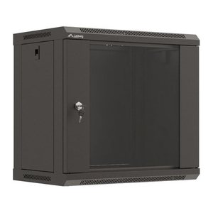 LANBERG 19" 9U 540x350 Wandgehäuse Glastür (FlatPack) sw