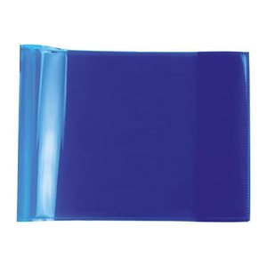 HERMA Heftumschlag PLUS quer transparent blau Kunststoff DIN A5 quer, 1 St.