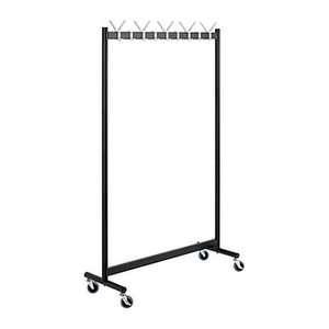 HAKU Möbel Rollgarderobe 20593 schwarz Metall 18 Haken 103,0 x 174,0 cm, 1 St.