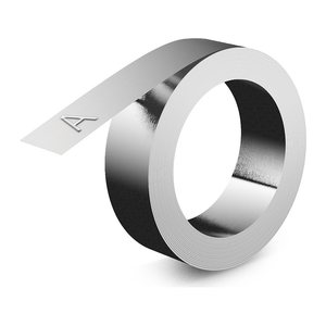 DYMO Metallprägeband RHINO  31000, 12 mm, weiß auf silber, 1 St.
