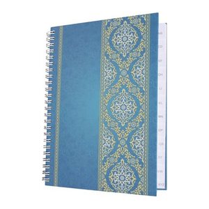 RNK-Verlag Notizbuch mit ABC Register Blue Orient DIN A5 liniert, mehrfarbig Hardcover 96 Seiten, 1 St.
