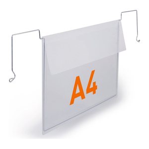 DURABLE Drahtbügeltaschen transparent A4, 50 St.