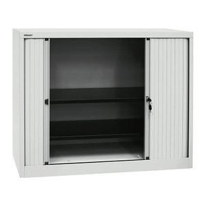 BISLEY Rollladenschrank lichtgrau 2 Fachböden 120,0 x 43,0 x 103,0 cm
