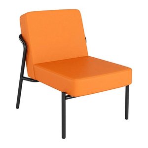 medso powered by PAPERFLOW Sessel MEDSO S orange schwarz Kunstleder 58,0 x 74,3 x 38,0 cm, 1 St.
