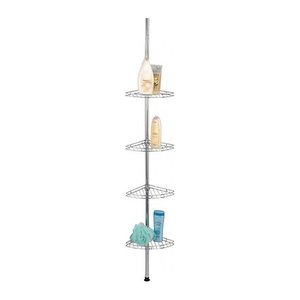 WENKO Teleskop-Duschregal Prea silber 28,0 x 20,0 x 65,0 - 275,0 cm