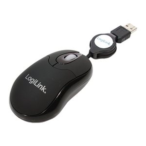 Logilink Maus USB Mini optisch 800dpi m. Kabeleinzug