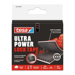 tesa Klettband Ultra Power Lock Tape schwarz, 1 St.