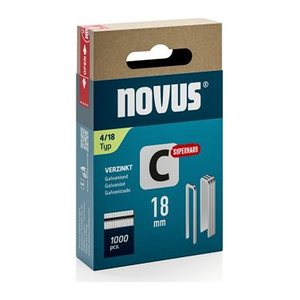 novus Tackerklammern Schmalrücken superhart 4/18, 1.000 St.