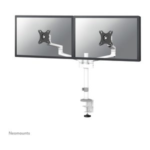 Neomounts Monitor-Halterung weiß für 2 Monitore, Tischklemme