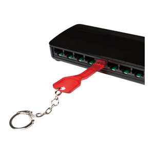 Logilink RJ45 Port Blocker Set 10Stück rot + Schlüssel