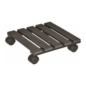 WAGNER® design yourself Pflanzenroller WPC GH 0500 Kunststoff anthrazit quadratisch 29,0 x 29,0 x 8,3 cm, 1 St.