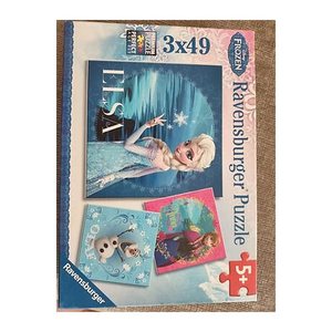 Ravensburger Disney Frozen Elsa, Anna und Olaf Puzzle, 3 x 49 Teile