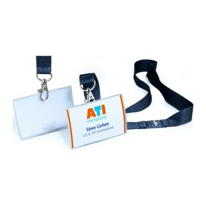 DURABLE Click Fold Namensschilder mit Textilband 9,0 x 5,4 cm, 10 St.
