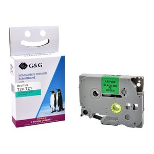 G&G Schriftband kompatibel mit Brother TZe-721