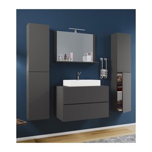 VCM my bath Badmöbel-Set 5-teilig Lendas XL 915214 anthrazit 127,0 x 52,0 x 150,0 cm