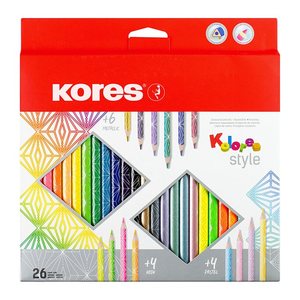 Kores® KOLORES Style Buntstifte farbsortiert, 26 St.
