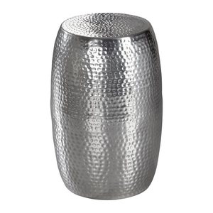 WOHNLING Beistelltisch rund Aluminium silber 30,0 x 30,0 x 49,5 cm, 1 St.