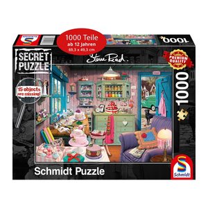 Schmidt Secret Puzzle Großmutters Stube Puzzle, 1000 Teile