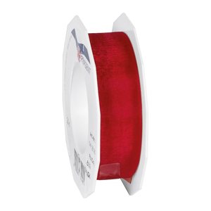 PRÄSENT Geschenkband Four Seasons seidenmatt rot 25,0 mm x 25,0 m