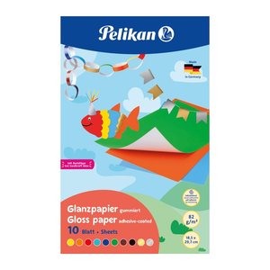 Pelikan Glanzpapier,gummiert 232 M/10 Mappe