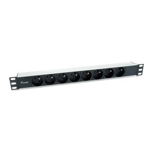 Equip 19" Steckdosenleiste 8xNFC 61-314 FR->St.90° si. Alu.
