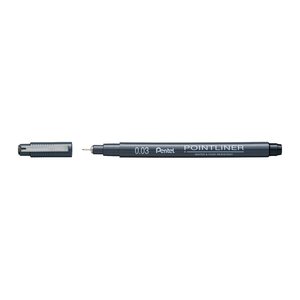 Pentel Pointliner Fineliner schwarz 0,03 mm, 1 St.