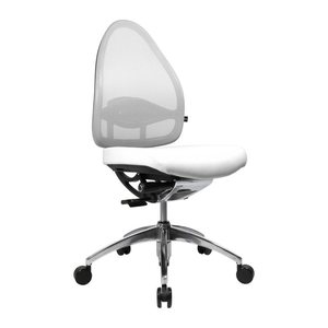 Topstar Bürostuhl Open Base, J4900S03 Stoff weiß, Gestell alu