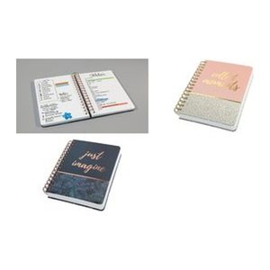 SIGEL Notizbuch mit Spirale Jolie® ca. DIN A5 punktkariert, dunkelblau/kupfer Hardcover 240 Seiten, 1 St.