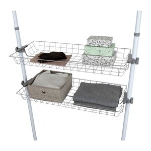 WENKO Herkules Ablagen für Garderobensystem grau 94,0 x 38,0 x 8,0 cm, 2 St.